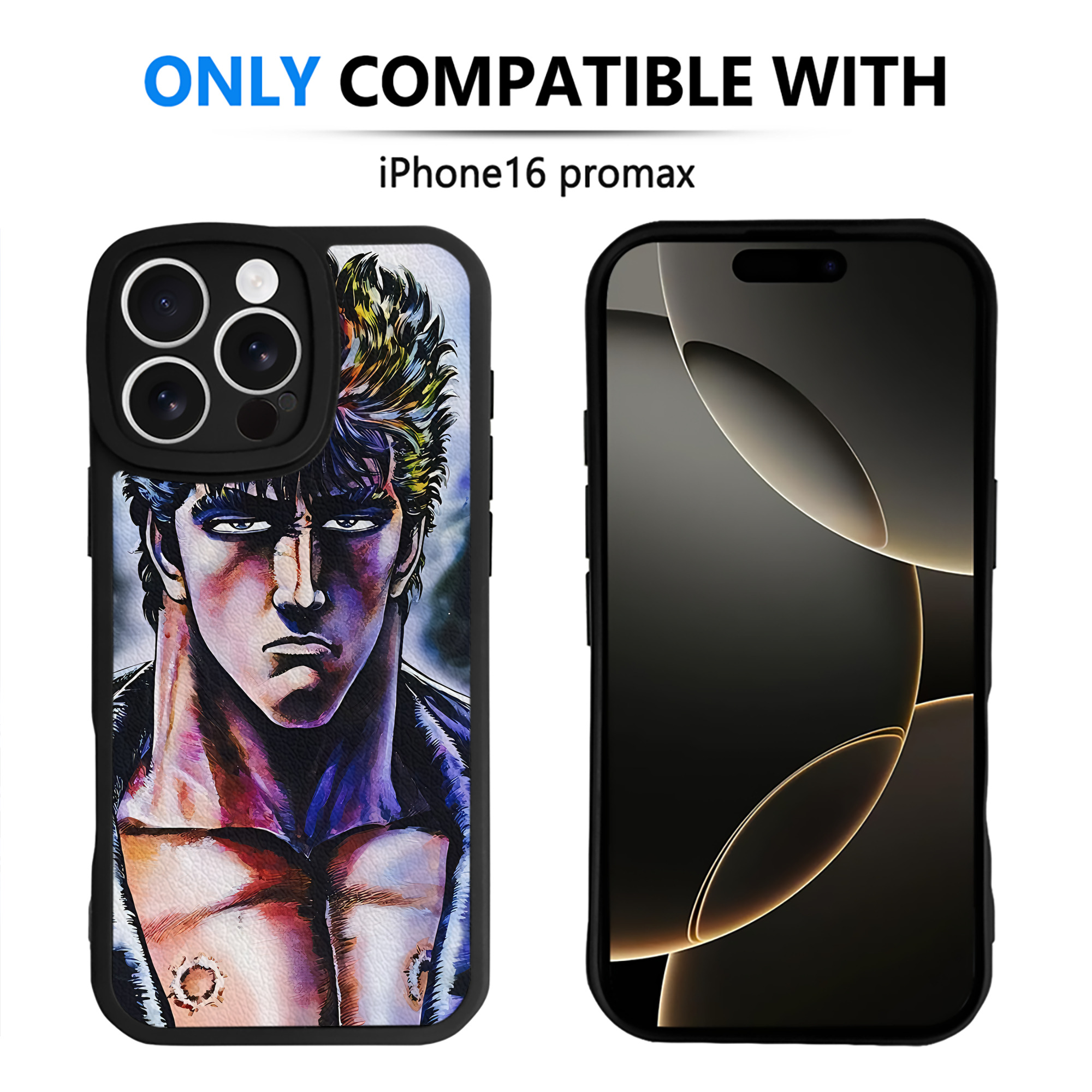 （画像用） 北斗の拳 Fist of the North Star 【iPhone 16シリーズ対応】シリコンスマホケース（レザー調） 材質：シリコン